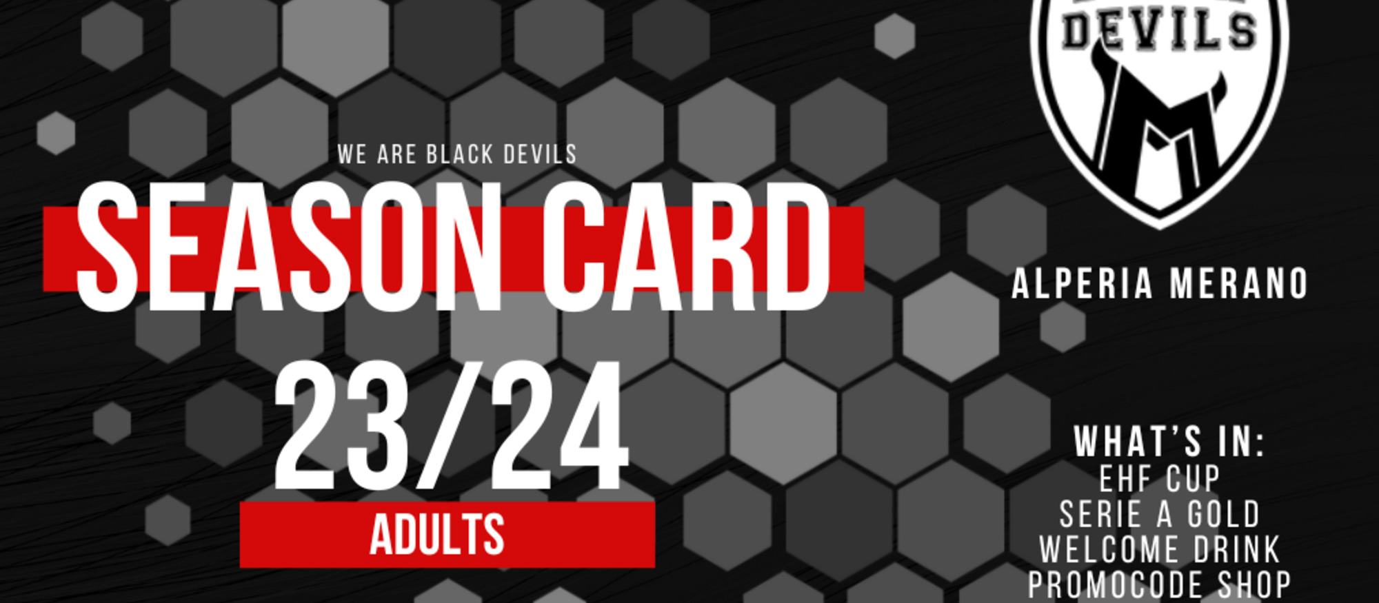 Abonamento stagionale 23/24: I Black Devils sono pronti!